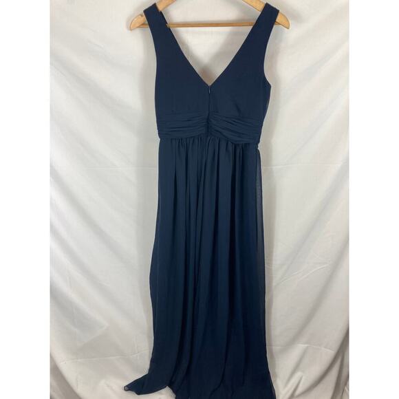 NWT DESSY COLLECTION #2894 LUX V-NECK CHIFFON MIDNIGHT GOWN size 8 - Picture 6 of 6